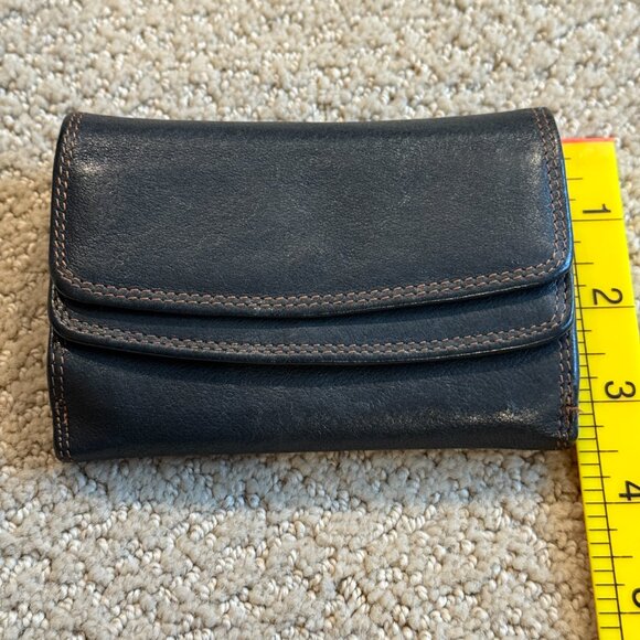 Lloyd Baker Women's Leather Wallet Multi Fold Black 2 Flaps and Zip Coin Pocket - Picture 11 of 16